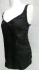 Top nero in seta con pietrine